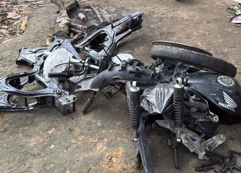 Polícia localiza oficina de desmanche em Conceição do Jacuípe de motos roubadas em Feira de Santana