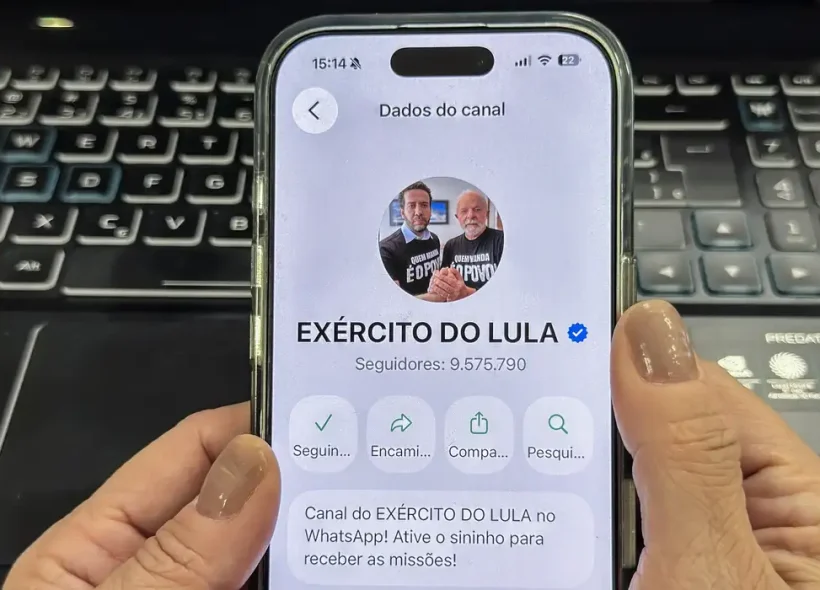 Ministro do TSE proíbe suspensão do canal “Exército do Lula” no WhatsApp