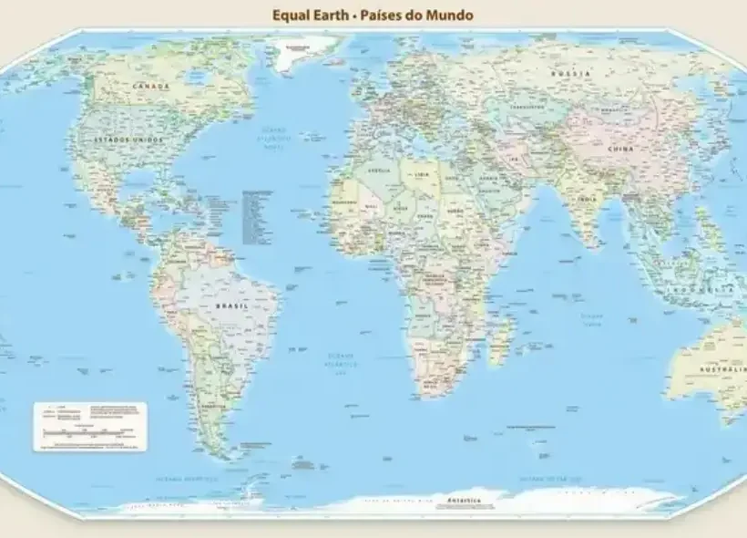 Novo mapa-múndi corrige tamanho da África, América do Sul e Ásia