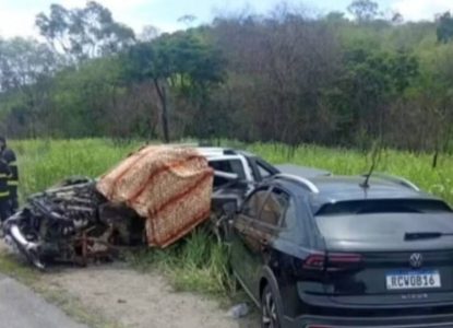 Engavetamento na BR-116 resulta em três feridos e uma morte no interior da Bahia