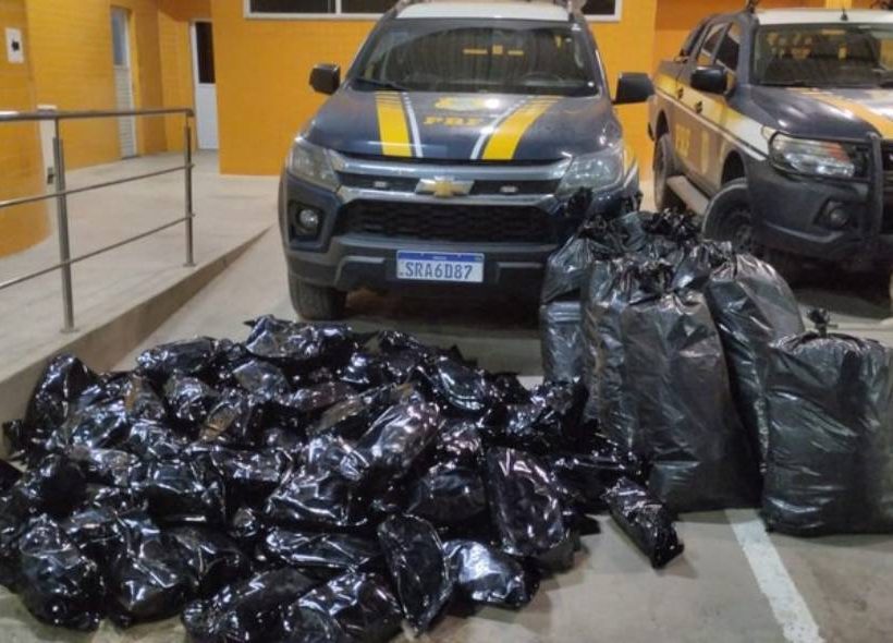 BR-324: Polícia intercepta dois veículos e apreende mais de 100kg de maconha na Bahia