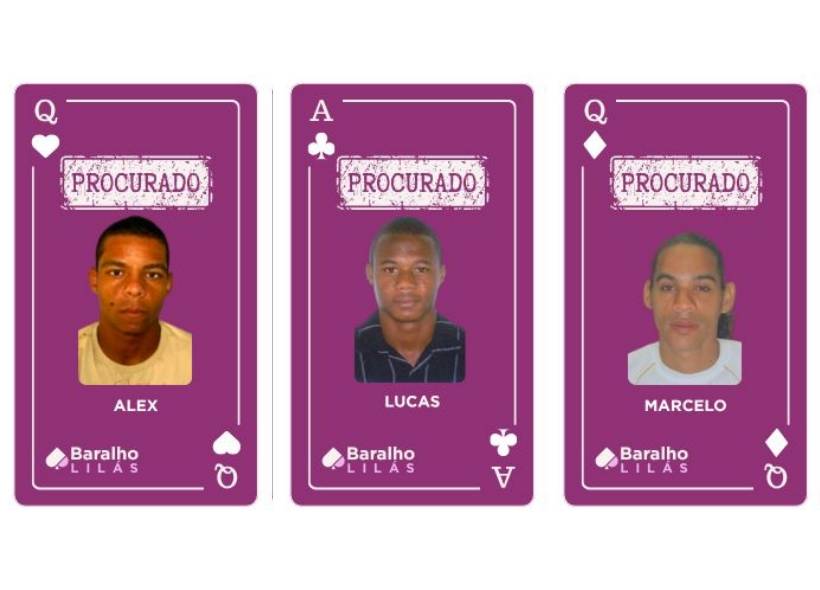 Três novos suspeitos de crimes contra mulheres integram Baralho Lilás na Bahia