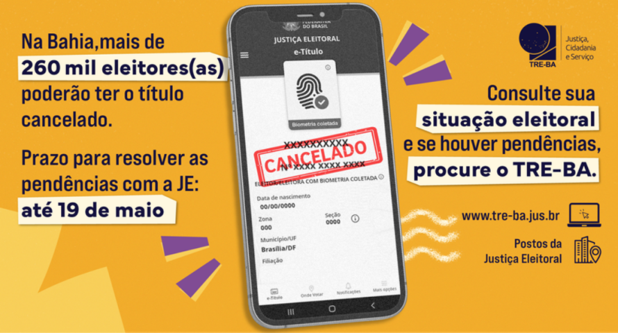 Mais de 260 mil eleitores baianos podem ter título cancelado; em Feira de Santana 9.6 mil