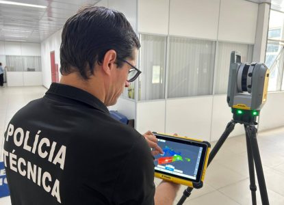 Novos equipamentos da Polícia Técnica realizam varredura no local de crime