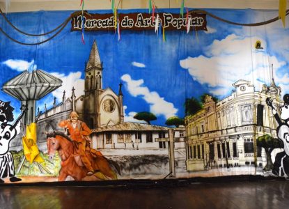 Painel no Mercado de Arte retrata pontos turísticos e históricos de Feira de Santana