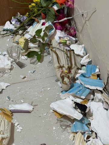 Igreja na zona rural de Coração de Maria é invadida e vandalizada