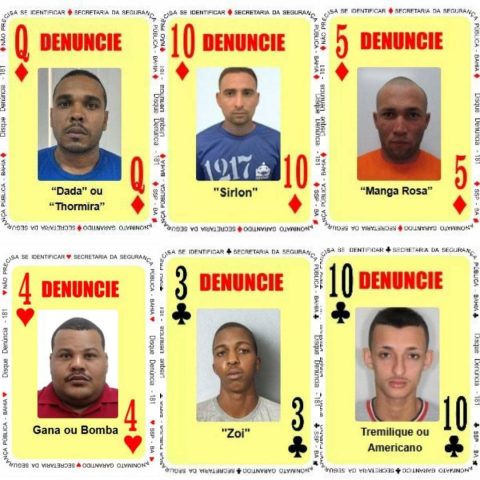 Seis suspeitos passam integrar Baralho do Crime na Bahia; saiba quem são os procurados