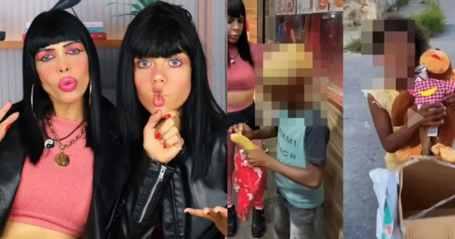 Influenciadoras que deram banana e macaco para crianças em vídeo são condenadas a prisão