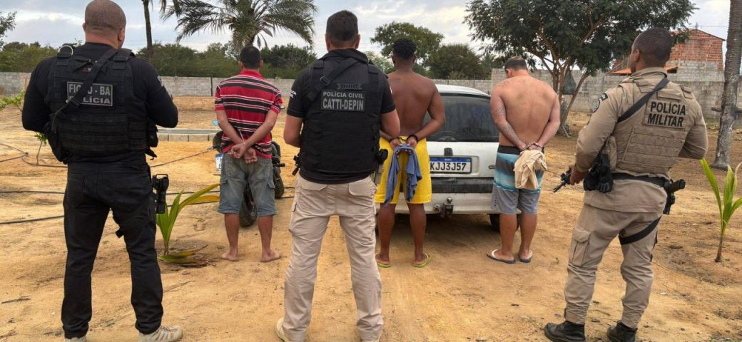 Trio suspeito de homicídios em São Paulo é preso no interior da Bahia