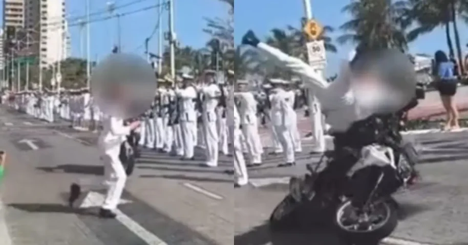 Militar da Marinha é atropelado durante desfile de 7 de Setembro em Fortaleza