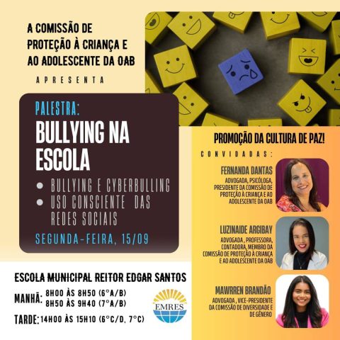 Comissão da OAB em Feira de Santana promove palestra sobre bullying em ambiente escolar