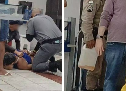 Homem é contido pela Polícia Militar após ameaçar incendiar agência do INSS com gasolina