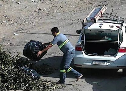 Câmeras de videomonitoramento flagram descarte irregular de lixo e ajudam notificar e multar infratores