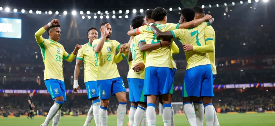 Em amistoso pré-Copa do Mundo 2026, Brasil joga bem e vence Senegal com gols de Estêvão e Casemiro