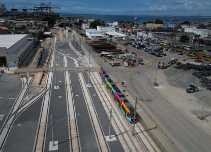 Primeiro teste de circulação do VLT marca nova fase do transporte sobre trilhos em Salvador