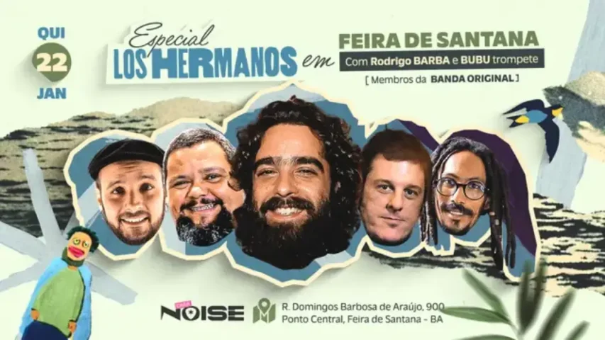 Com dois integrantes da formação original do Los Hermanos, Feira de Santana recebe show em tributo a banda