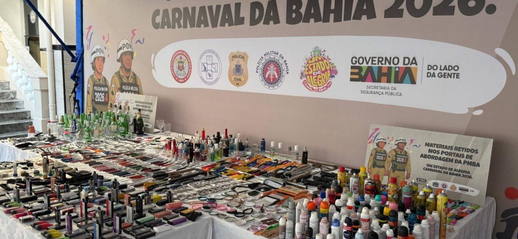 Mais de 6.6 mil objetos proibidos já foram retidos em portais de acesso aos circuitos do Carnaval de Salvador