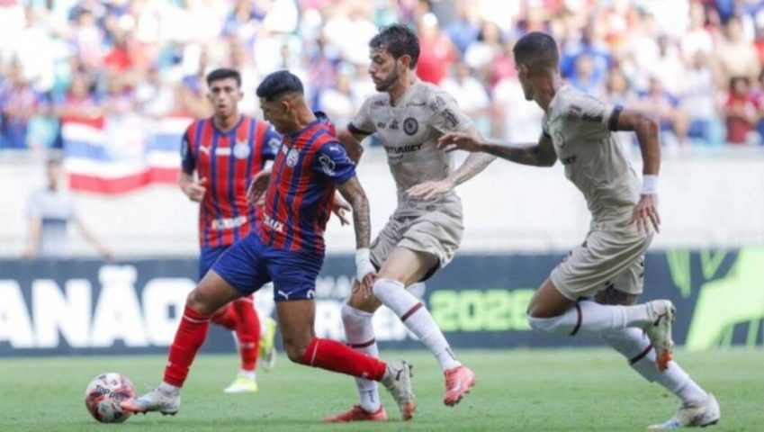 Bahia abre vantagem na Arena Fonte Nova, mas Jacuipense busca empate no Baianão 2026