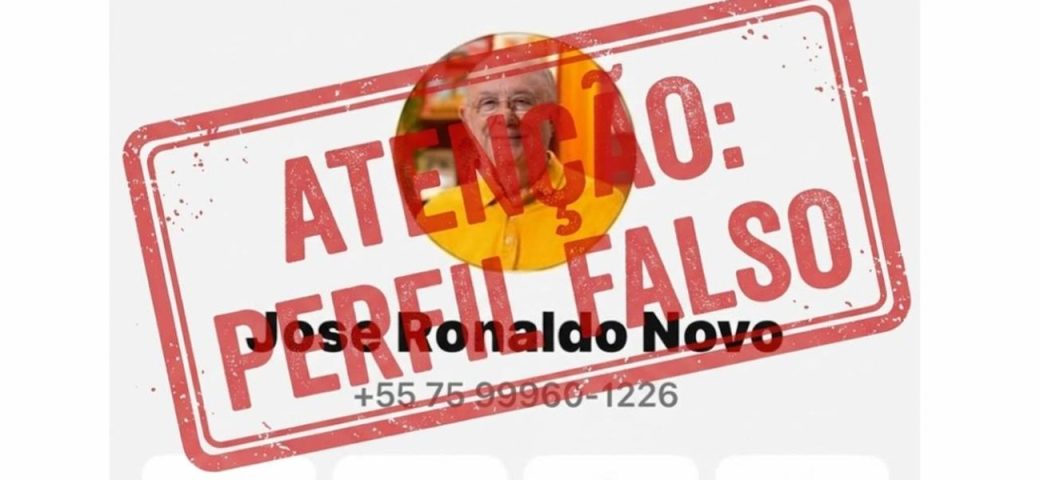 Perfil falso do prefeito de Feira de Santana, José Ronaldo, é criado no WhatsApp para aplicar golpes