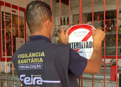 Vigilância Sanitária interdita lanchonete no bairro Novo Horizonte, em Feira de Santana