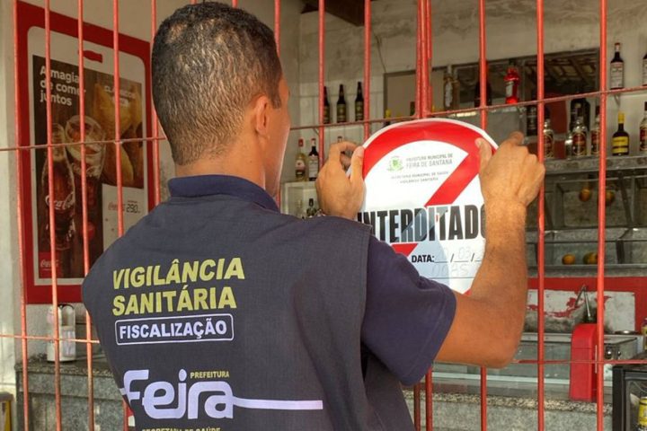 Vigilância Sanitária interdita lanchonete no bairro Novo Horizonte, em Feira de Santana