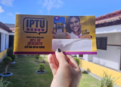 Prazo para pagamento do IPTU 2026 com 20% de desconto em Cruz das Almas encerra nesta quinta, 30