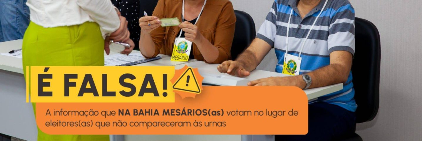 TRE-BA diz que é falsa alegação que na Bahia mesários votam no lugar de eleitores
