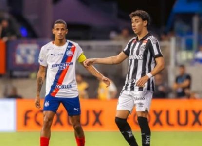 Bahia busca empate contra Santos na Arena Fonte Nova pelo Brasileirão 2026