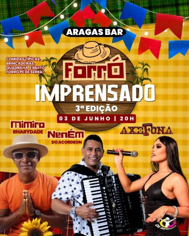 Terceira edição do Forró Imprensado tem data, local e atrações definidas; confira