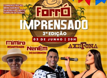 Terceira edição do Forró Imprensado tem data, local e atrações definidas; confira