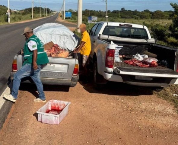 Adab apreende mais de 1 tonelada de carne irregular durante fiscalizações no interior da Bahia