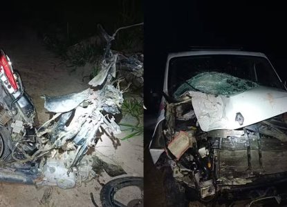 Batida entre moto e ambulância deixa dois mortos no extremo sul da Bahia