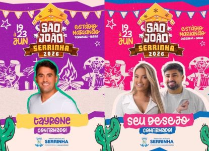 Tayrone e Banda Seu Desejo são confirmados no São João de Serrinha 2026