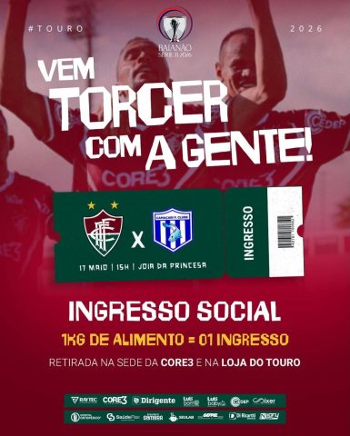 Futebol solidário: Fluminense de Feira terá entrada social contra o Camaçari no Joia da Princesa