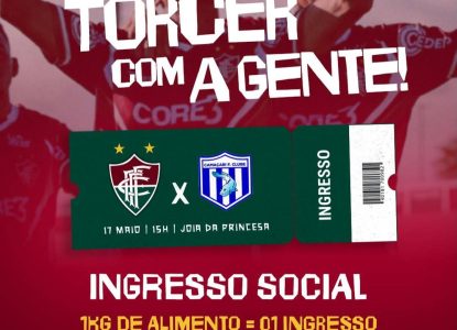 Futebol solidário: Fluminense de Feira terá entrada social contra o Camaçari no Joia da Princesa