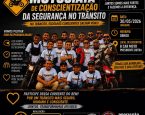 Motociclistas por aplicativo promovem motociata em alusão ao Maio Amarelo em Feira de Santana