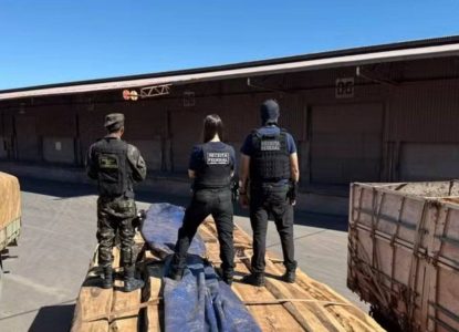 Apreensão de cocaína líquida em carga de madeira pode ser a maior da história do Brasil