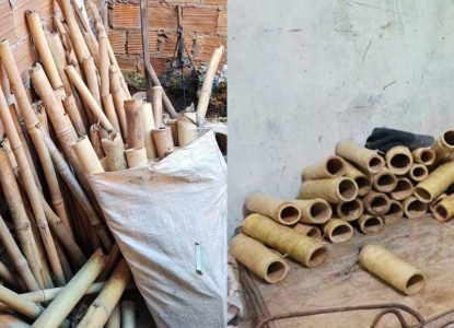 Polícia apreende artefatos explosivos e material utilizado na fabricação de espadas em Cruz das Almas