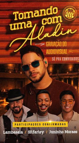 Fillipe Aladin grava audiovisual em Feira de Santana com participações de Lambasaia, Silfarley e Juninho Moraes