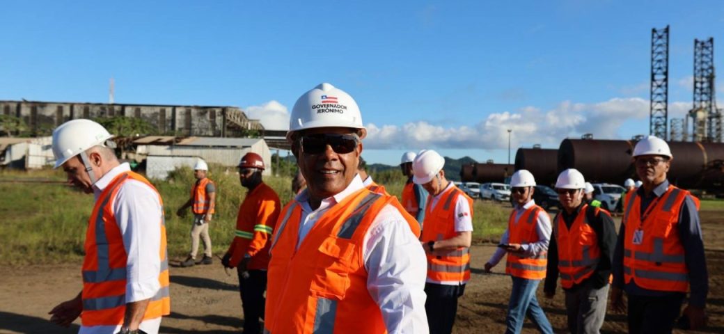 Governador Jerônimo Rodrigues faz visita técnica ao canteiro de obras da ponte Salvador-Itaparica