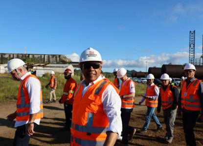 Governador Jerônimo Rodrigues faz visita técnica ao canteiro de obras da ponte Salvador-Itaparica