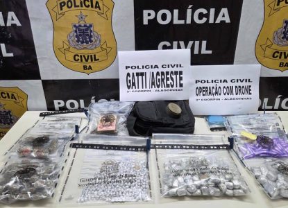 Suspeito de tráfico de drogas é preso em Alagoinhas com cocaína, maconha e crack