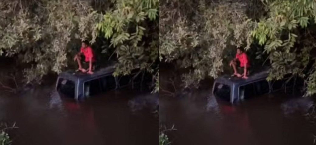 Van escolar com 11 estudantes cai em rio após pane nos freios no Recôncavo baiano