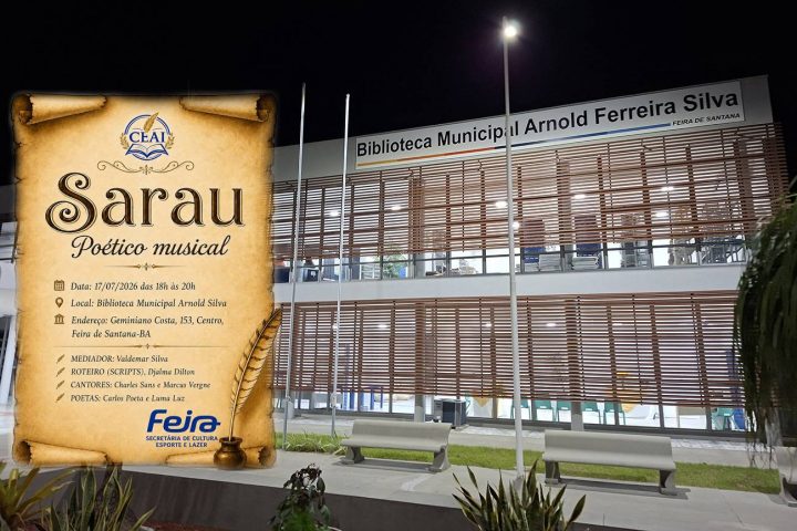 Biblioteca Municipal Arnold Silva recebe Sarau Poético Musical nesta sexta, 17