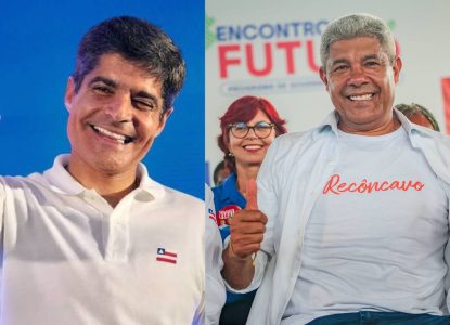 Quaest: ACM Neto e Jerônimo empatam tecnicamente no 1º e no 2º turno; eleição na Bahia segue indefinida