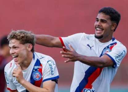 Bahia goleia Fluminense de Feira na primeira partida da final do Campeonato Baiano Sub-20