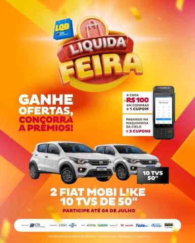 Liquida Feira 2026 começa com promessa de descontos de até 50% e sorteio de carros e TVs