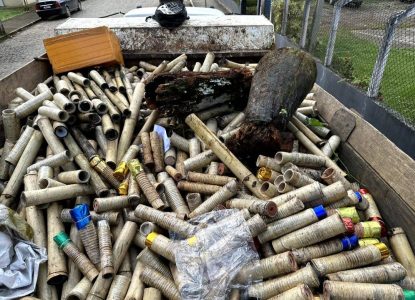 Mais de três toneladas de artefatos explosivos são incineradas em Cruz das Almas