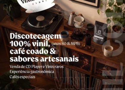 Evento no Espaço Expocriativa, no Millenium Smart Shopping, reunirá amantes do vinil e café especiais