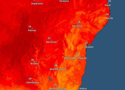 Bahia está entre os 16 estados em alerta para calor extremo e baixa umidade